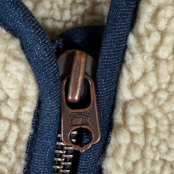 Scotch and Soda Sherpa Jacket Women Size S / P Pockets Full Zip Amsterdam Blauw - Picture 5 of 15